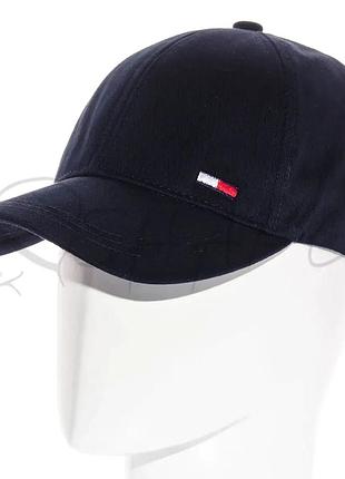 Бейсболка зимняя утепленная флисом на стрейч резинке с вышивкой tommy hilfiger bskhz25545 темно-синий