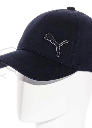 Бейсболка зимова утеплена флісом на стрейч резинці з вишивкою puma bskhz25541 темно-синій