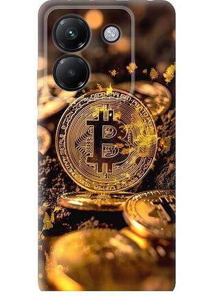 Чехол силиконовый на телефон xiaomi poco m7 pro 5g золотая лихорадка биткойна "6089u-3942-58250"