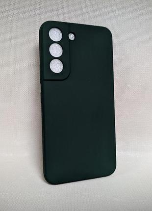 Чохол для samsung s22 / самсунг с22, wave soft touch, tpu з мікрофіброю, зелений