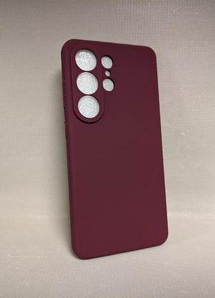 Чехол для samsung s26 ultra / самсунг с26 ультра, wave soft touch, tpu с микрофиброй, бордовый