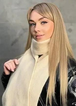 Шарф женский ангоровый мелкой вязки теплый зимний caskona luna шарф айвори