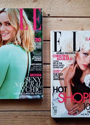 Журнал elle uk (2006) - кристина агилера, elle espana (2012) - эмбер валлетта, журналы эль