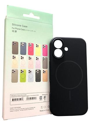 Чохол силіконовий магнітний з магсейф для iphone 17 silicone beats with magsafe №7 midnight black
