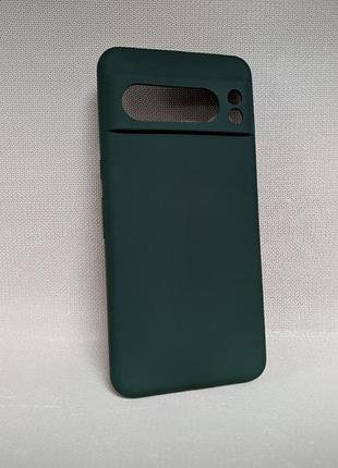 Чехол для google pixel 8 pro / гугл пиксель 8 про, wave soft touch, tpu с микрофиброй, зеленый