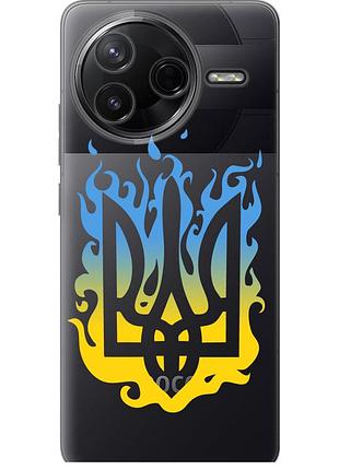 Чехол силиконовый патриотический на телефон xiaomi poco f7 pro герб v1 "5258u-4085-58250"