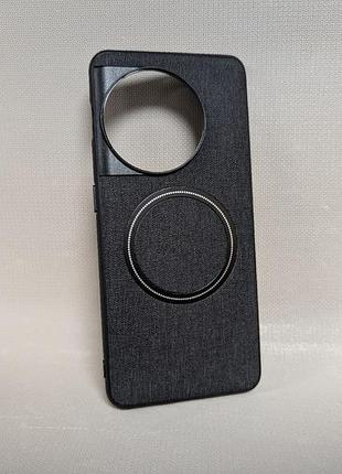 Чехол для oneplus 11 / ванплюс 11, textile magnetic ring, magsafe, черный