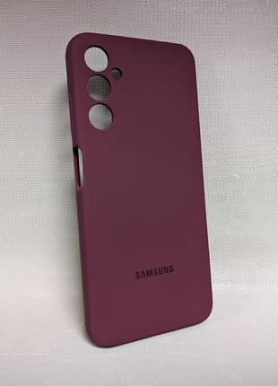Samsung a05 s | противоударный чехол с логотипом | soft touch | бордовый