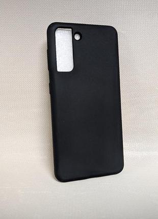 Чохол для samsung s21 / самсунг с21, wave soft touch, tpu з мікрофіброю, чорний