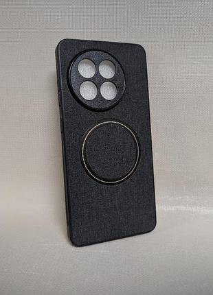 Чехол для oneplus 13r / ванплюс 13r, textile magnetic ring, magsafe, черный