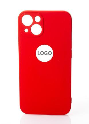 Чохол на iphone 14 червоний матовий силіконовий мікрофібра чохол для айфон 14