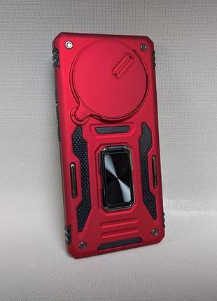 Xiaomi redmi note 14 pro 4g красный противоударный чехол накладка ring magnet camera slide с кольцом