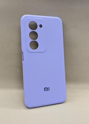 Чехол с логотипом для xiaomi redmi 15 eu | мягкий | противоударный | soft touch | сиреневый