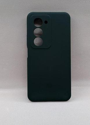 Чехол с логотипом для xiaomi redmi 15 eu | мягкий | противоударный | soft touch | зеленый