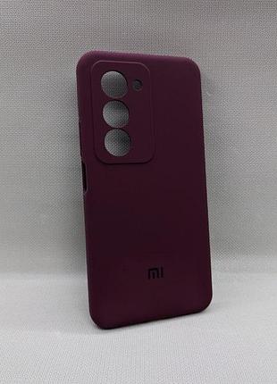 Чохол з логотипом для xiaomi redmi 15 eu | м'який | протиударний | soft touch | бордовий