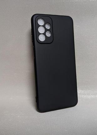 Чохол для samsung a23 / самсунг а23, wave soft touch, tpu з мікрофіброю, чорний