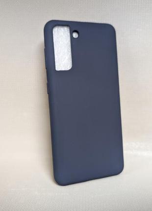 Чохол для samsung s21 / самсунг с21, wave soft touch, tpu з мікрофіброю, синій