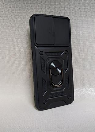 Xiaomi poco m5 4g черный противоударный чехол накладка ring magnet camera slide с кольцом