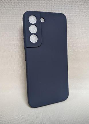 Чехол для samsung s22 / самсунг с22, wave soft touch, tpu с микрофиброй, синий