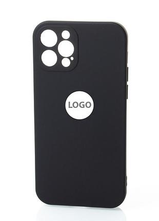 Чохол на iphone 12 pro max чорний матовий силіконовий мікрофібра чохол для айфон 12 про макс