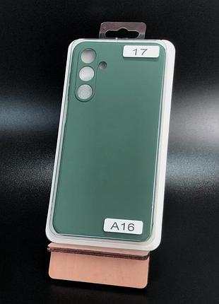 Чехол силиконовый для телефона samsung a16(4g) silicone orig full №17 dark green 4you