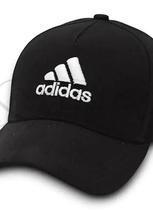 Кепка unisex с брендовая вышивкой бейсболка котоновая с регулировкой размера adidas bth25632 черный-белый