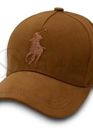 Кепка брендова вишивка з регулюванням бейсболка універсальна котонова polo bth21667 койот
