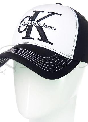Кепка брендовая из тонкого хлопка бейсболка unisex calvin klein bgh20715 черный-белый
