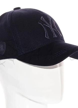 Кепка unisex с брендовая вышивкой бейсболка котоновая с регулировкой размера new york bth20781 темно-синий