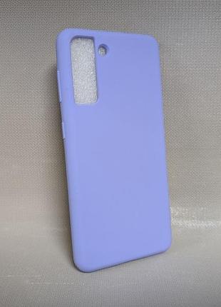Чохол для samsung s21 / самсунг с21, wave soft touch, tpu з мікрофіброю, бузковий
