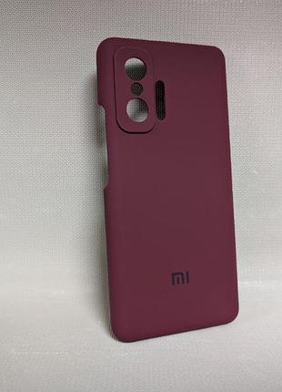 Чехол для xiaomi 11t / сяоми 11т, lakshmi soft touch, с логотипом, с защитой камеры, бордовый