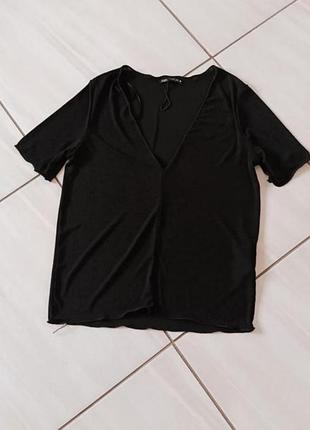 Футболка черная блуза zara