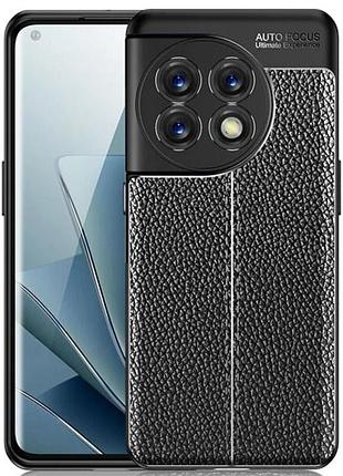 Противоударный чехол autofocus leather oneplus 11 черный