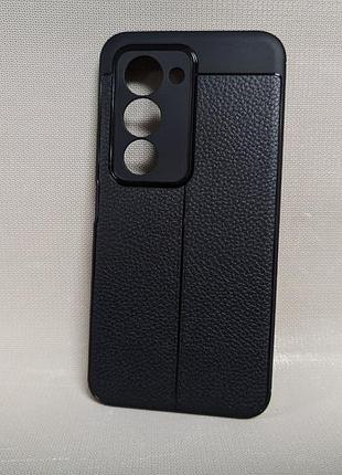 Чехол для xiaomi redmi 15 4g eu / сяоми редми 15 4g eu, autofocus leather, противоударный, черный