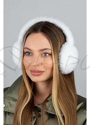 Наушники женские котоновые зимние пушистые braxton 7250 белый