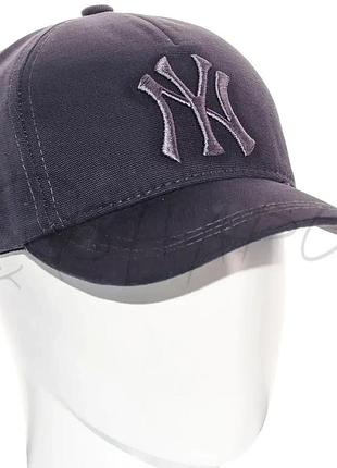 Кепка unisex с брендовая вышивкой бейсболка котоновая с регулировкой размера new york bth20781 темно-серый