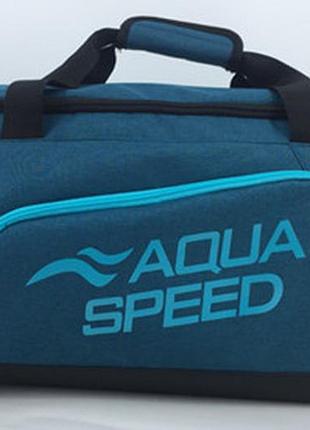Чоловіча / жіноча сумка спортивна аква оригінал aqua speed duffel bag s 61634 33l чорний, бірюзовий уні 40x30x28 см 141-24