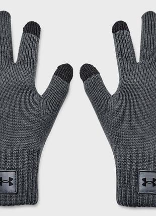 Перчатки ua halftime gloves серый чол 1373157-012