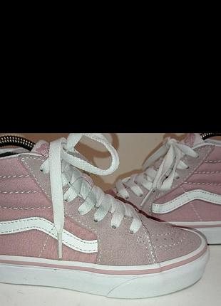 Брендовые кожаные хайтопы vans.