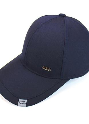 Кепка синяя однотонная sport cap бейсболка летняя универсальная хлопок
