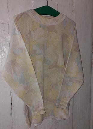 Коттоновый джемпер бледно-лимонного цвета, 3xl/4xl