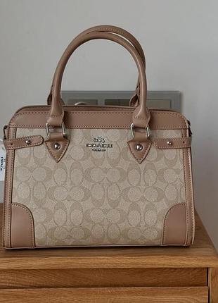 Женская сумка coach, сумка коач, сумка шоппер, модная сумка, офисная сумка, shopper, шопер коричневый