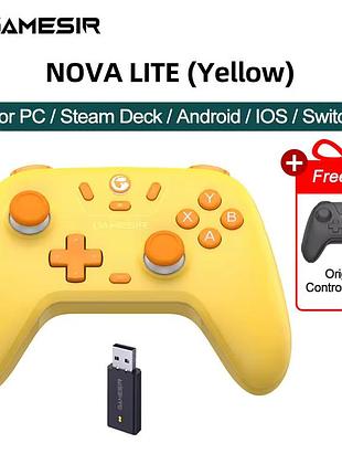Gamesir nova t4n lite white: бездротовий геймпад для всіх платформ жовтий