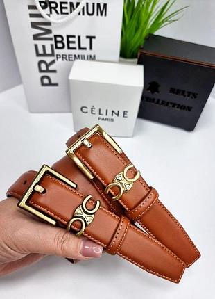 Кожаный женский ремень celine широкий ремень брендовый для девушки селин пояс для женщины из кожи