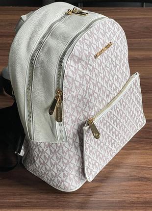 Женский кожаный рюкзак michael kors рюкзак майкл корс из кожи городской ранец ручной поклажи для девушки брендовый мишель корс