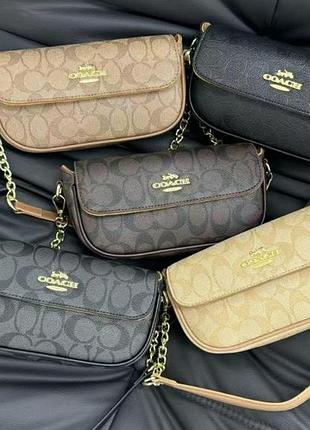 Женская сумка coach, сумка коач, сумка на плечо, сумка через плечо, кросс боди