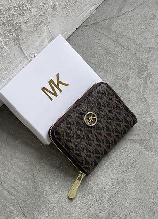 Женский кожаный кошелек на молнии майкл корс маленький кошелек для девушки michael kors брендовый бумажник для женщины