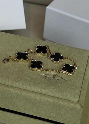 Жіночий браслет ланцюжок van cleef & arpels браслет з камінчиками на руку дівчині ван кліф і арпельс