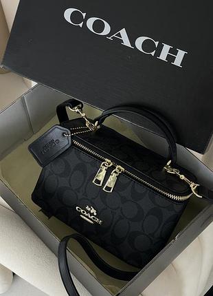 Классическая женская сумочка коуч брендовая деловая сумка из кожа coach кожаная сумка для девушки через плечо