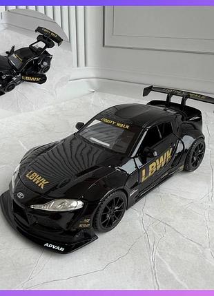 Детская машинка металлическая инерционная ap-1980 toyota gr supra 1:22 чорний